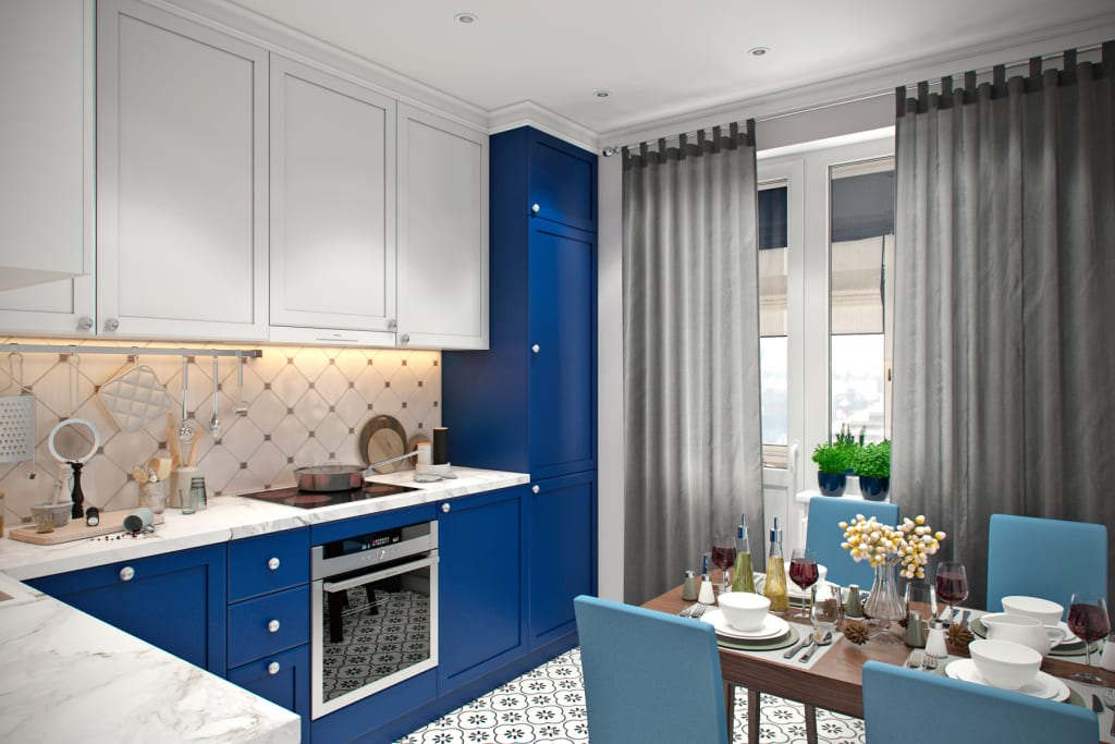 Синяя кухня: советы и идеи по обустройству кухни в синем цвете (52 фото) | современные и модные кухни