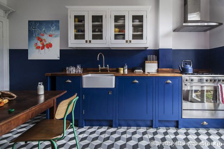Кухни в синих цветах — самые спокойные оттенки для психоэмоционального восприятия