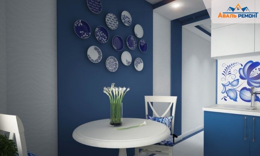 Синий цвет в интерьере: сочетание, выбор стиля, отделки, мебели, штор и декора
