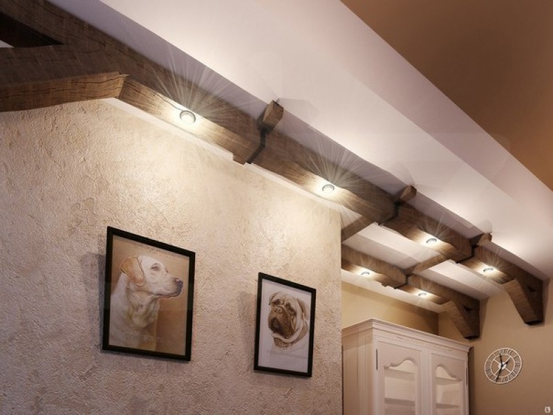 Декоративные балки на потолок своими руками + фото в интерьере