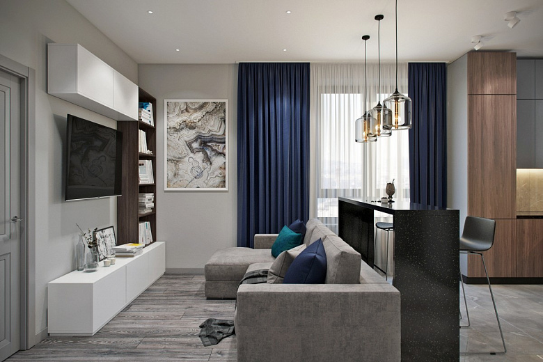 Дизайн квартиры 70 кв. м. – идеи обустройства, фото в интерьере комнат