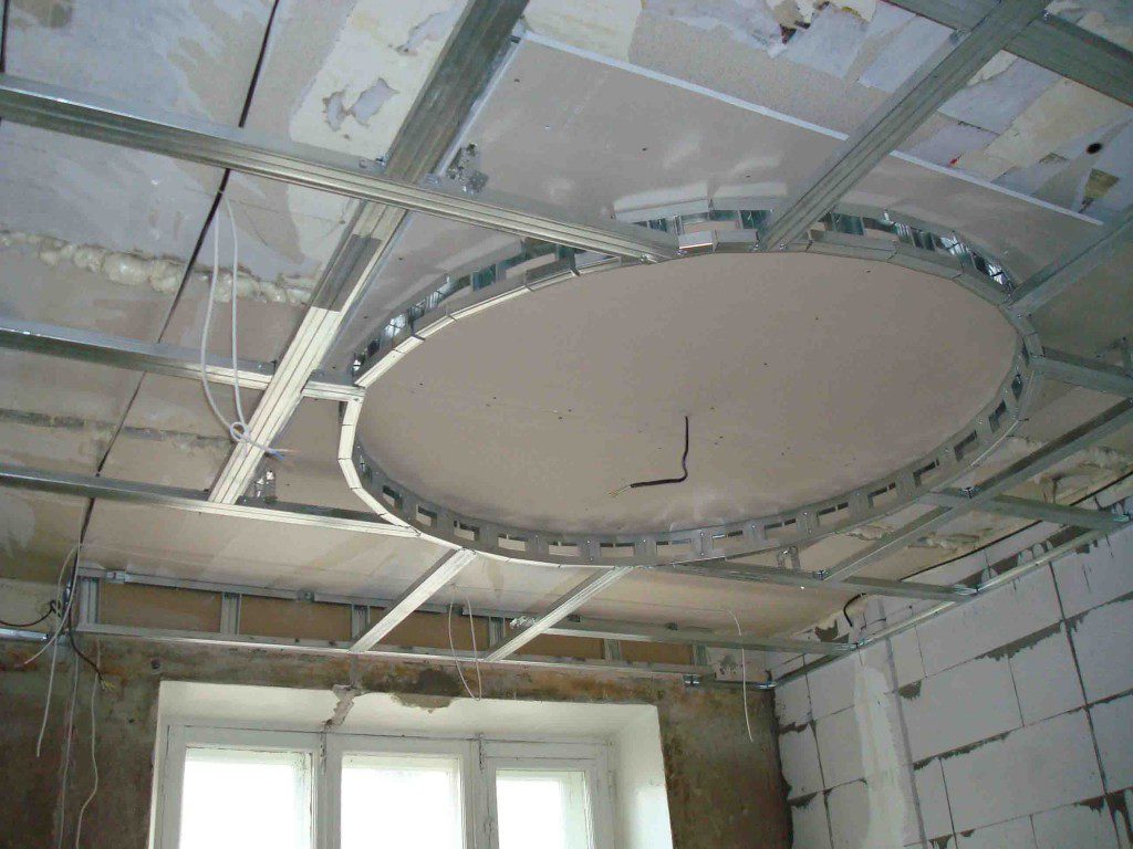 Двухуровневый потолок из гипсокартона своими руками. двухуровневые потолки из гипсокартона – фото.