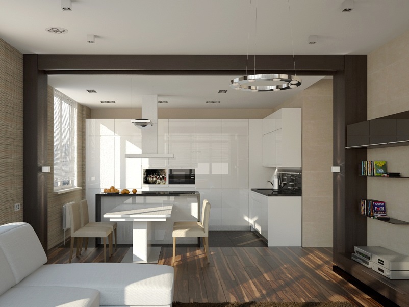 Дизайн кухни-гостиной. правильное зонирование и фото проектов