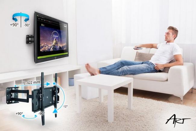 На какой высоте вешать телевизор на стену. как правильно вешать телевизор :: syl.ru